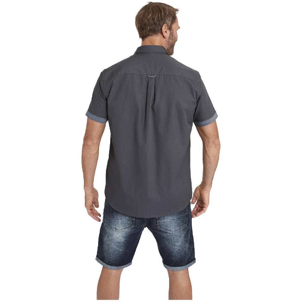 Jan Vanderstorm Kurzarmhemd ALGER Dunkelgrau