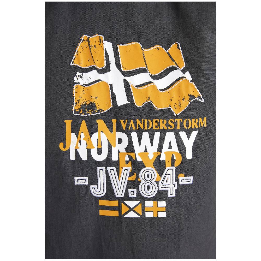 Jan Vanderstorm Kurzarmhemd ALGER Dunkelgrau