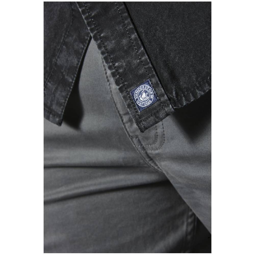 Jan Vanderstorm Kurzarmhemd ALPRI Dunkelgrau