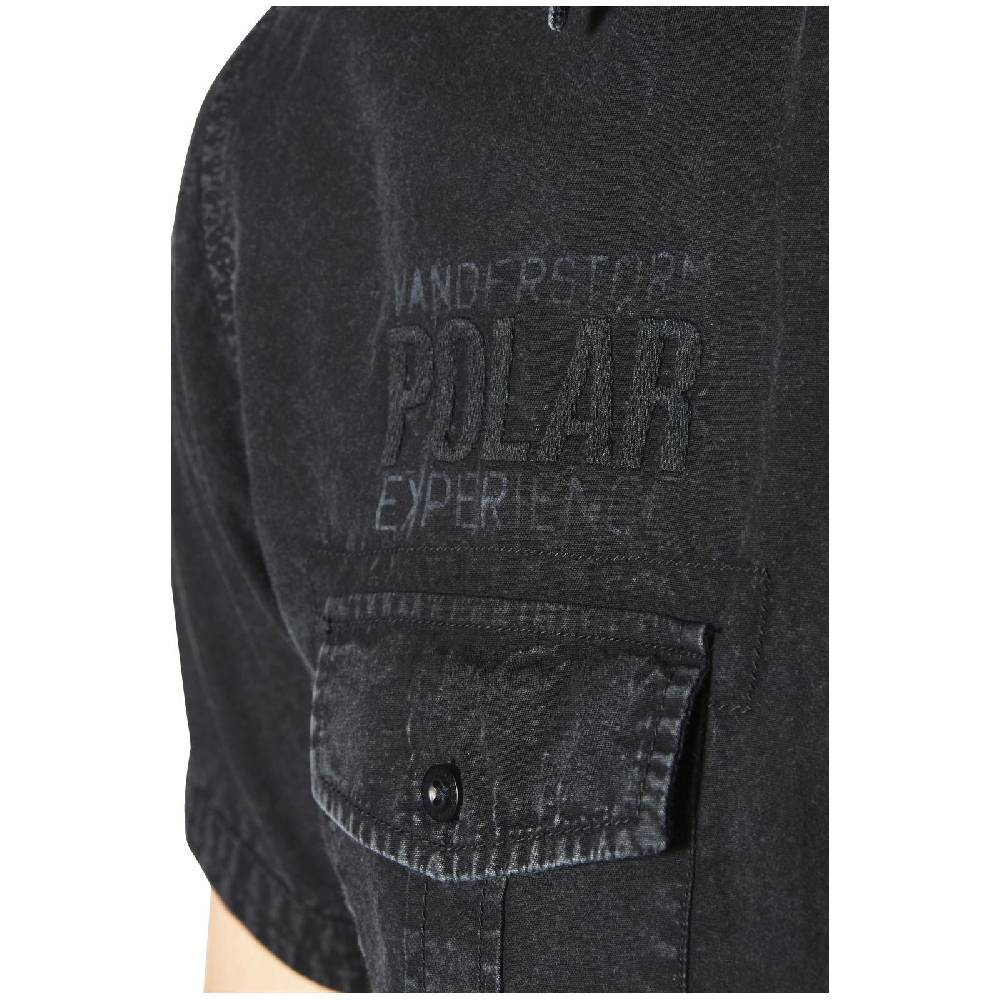 Jan Vanderstorm Kurzarmhemd ALPRI Dunkelgrau