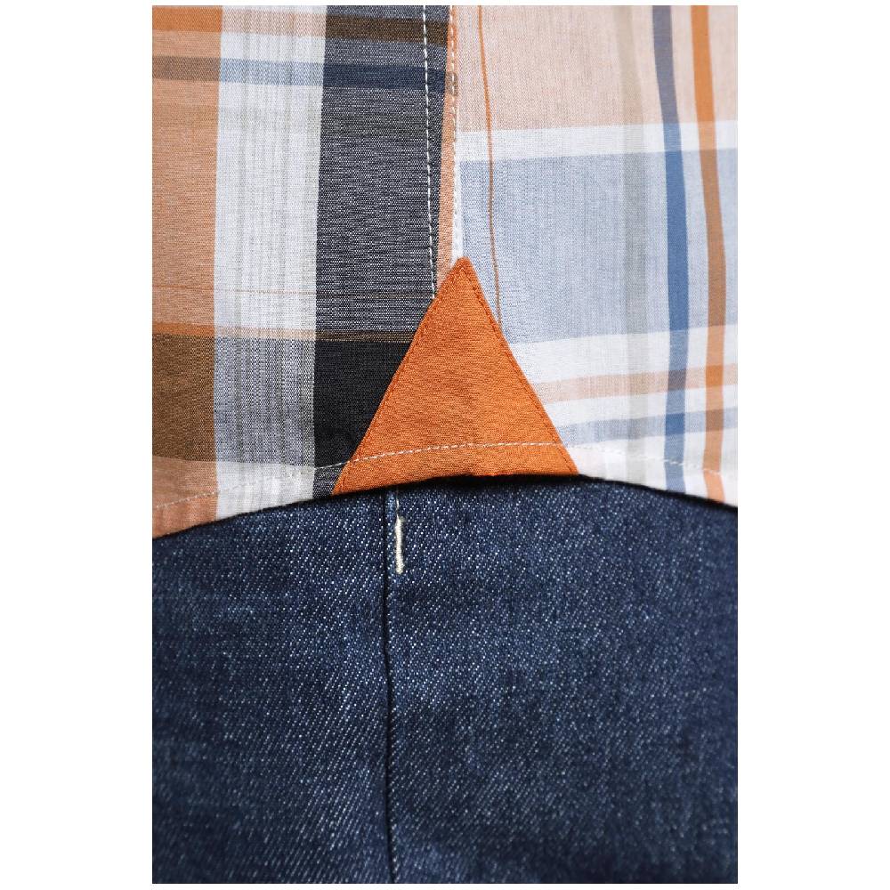 Jan Vanderstorm Kurzarmhemd ASKELL Blau Kariert