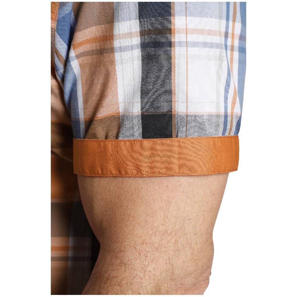 Jan Vanderstorm Kurzarmhemd ASKELL Blau Kariert