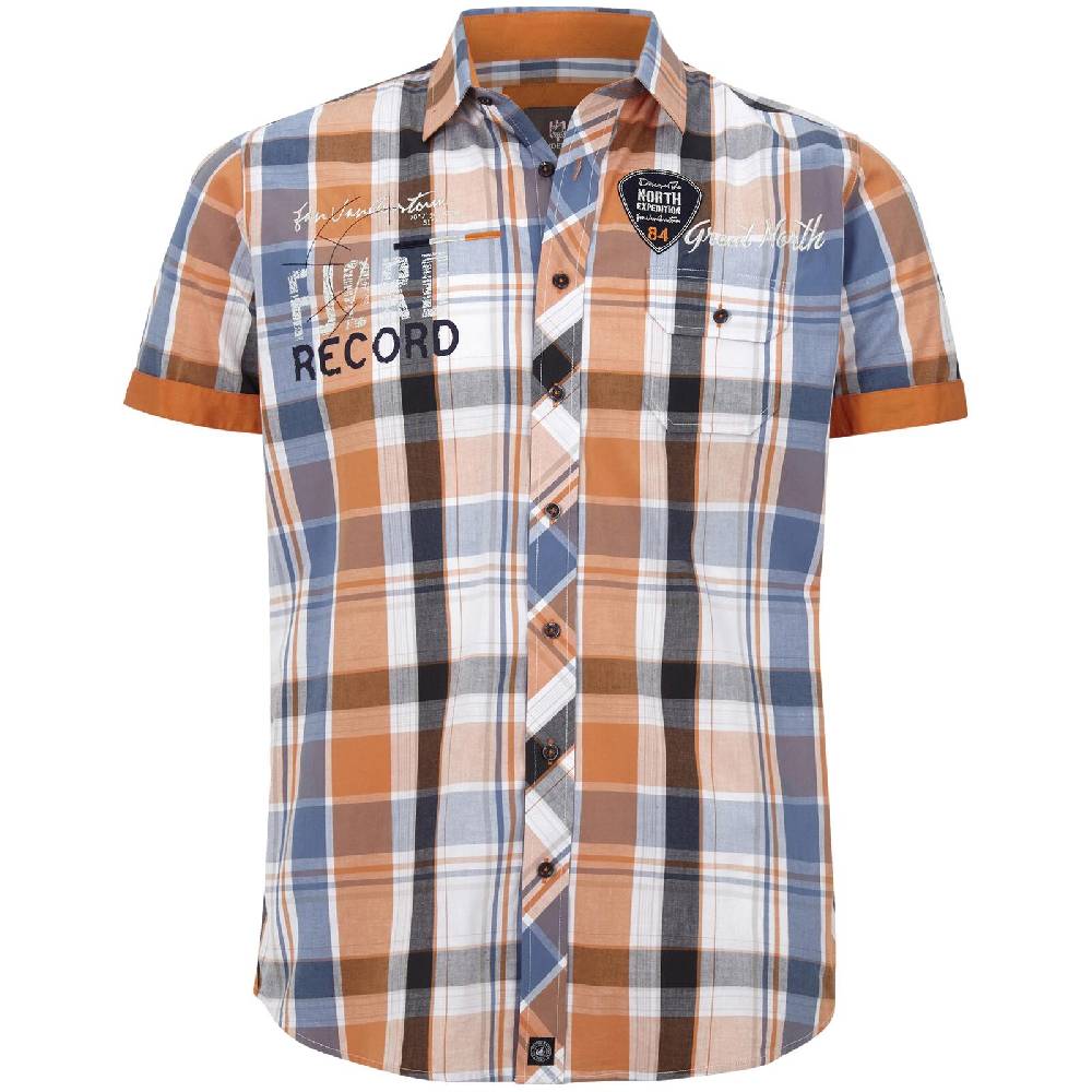 Jan Vanderstorm Kurzarmhemd ASKELL blau kariert