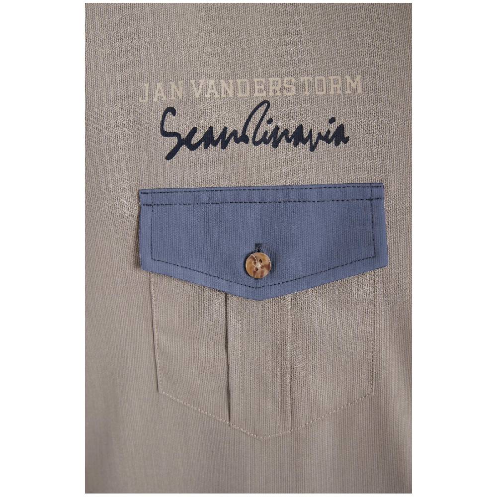 Jan Vanderstorm Kurzarmhemd BODVAR Hellbraun