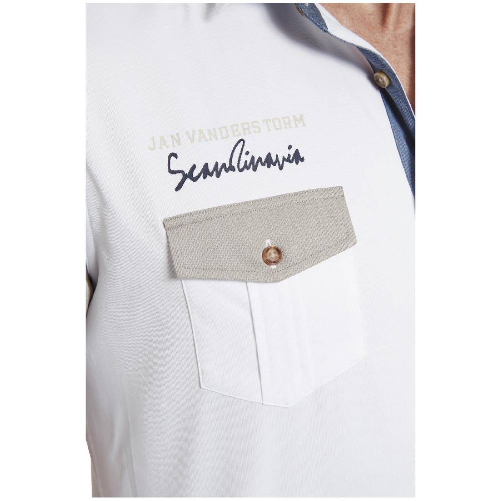 Jan Vanderstorm Kurzarmhemd BODVAR Weiß