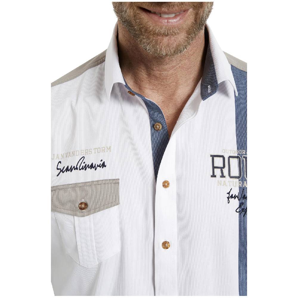 Jan Vanderstorm Kurzarmhemd BODVAR Weiß