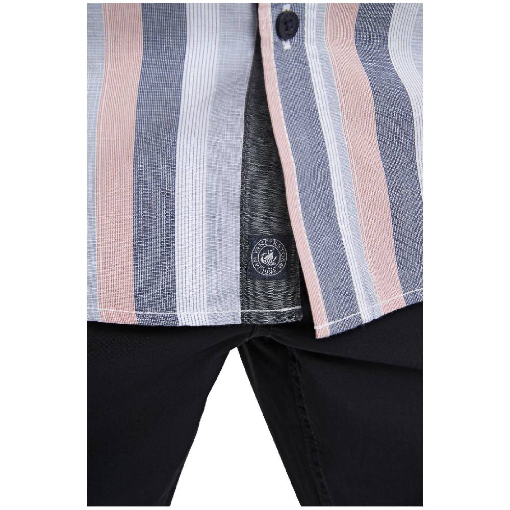 Jan Vanderstorm Kurzarmhemd EIBO Blau Gestreift