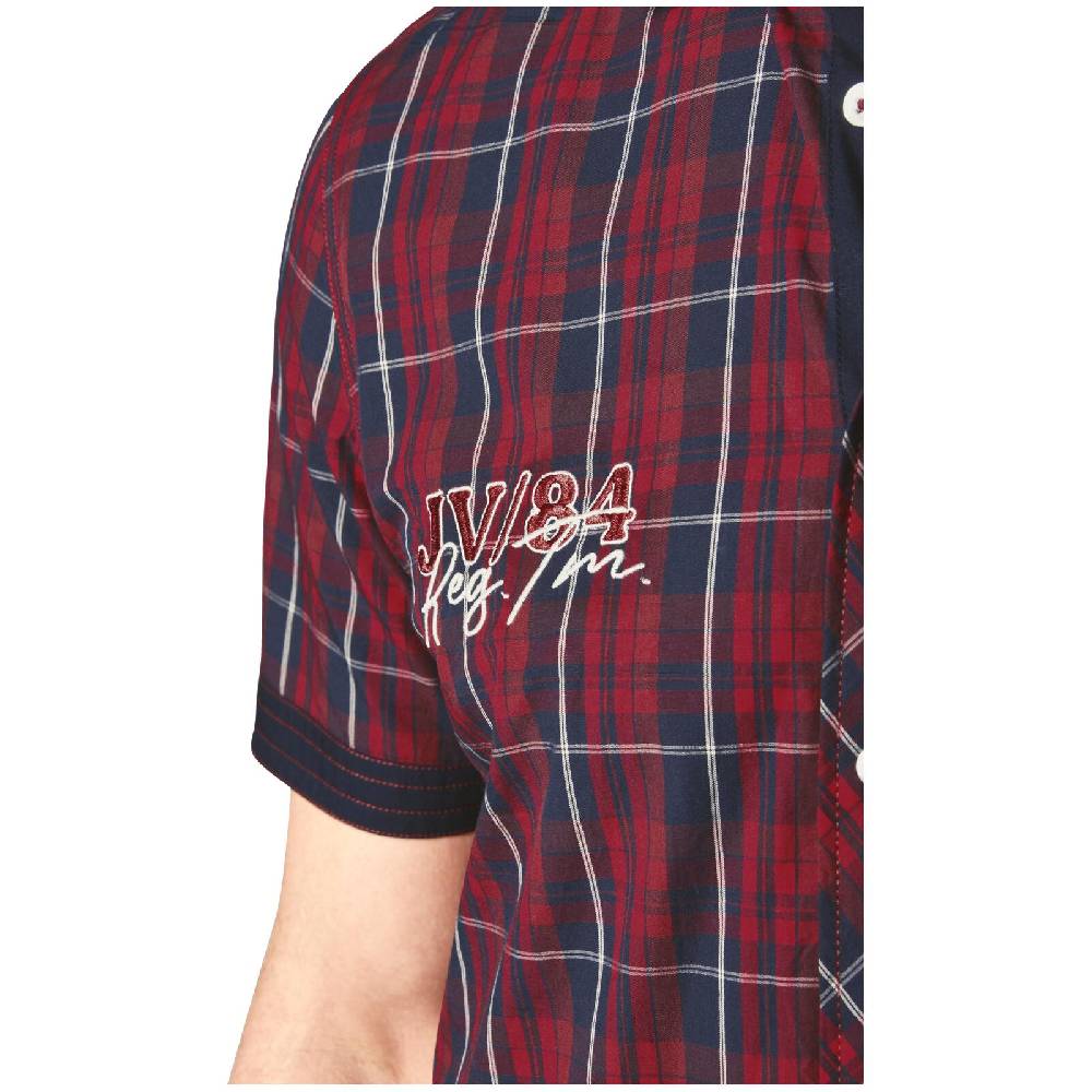 Jan Vanderstorm Kurzarmhemd EMYLS Dunkelrot