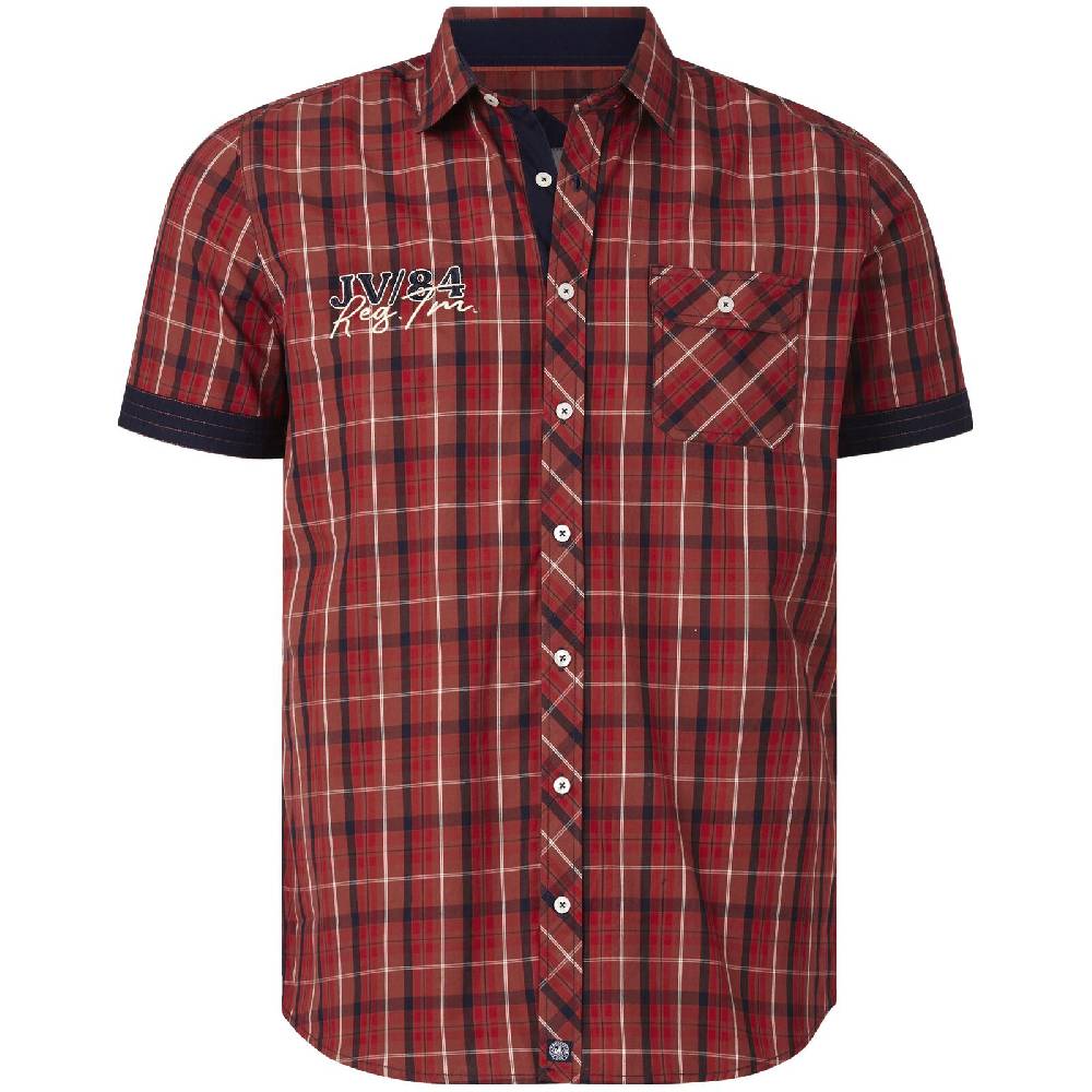 Jan Vanderstorm Kurzarmhemd EMYLS rot kariert