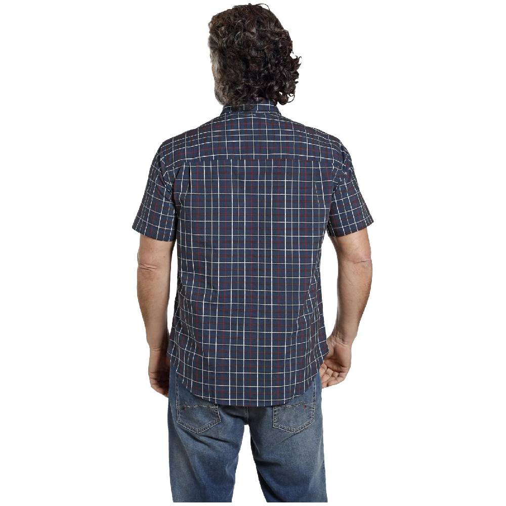 Jan Vanderstorm Kurzarmhemd FEELIKS Dunkelblau