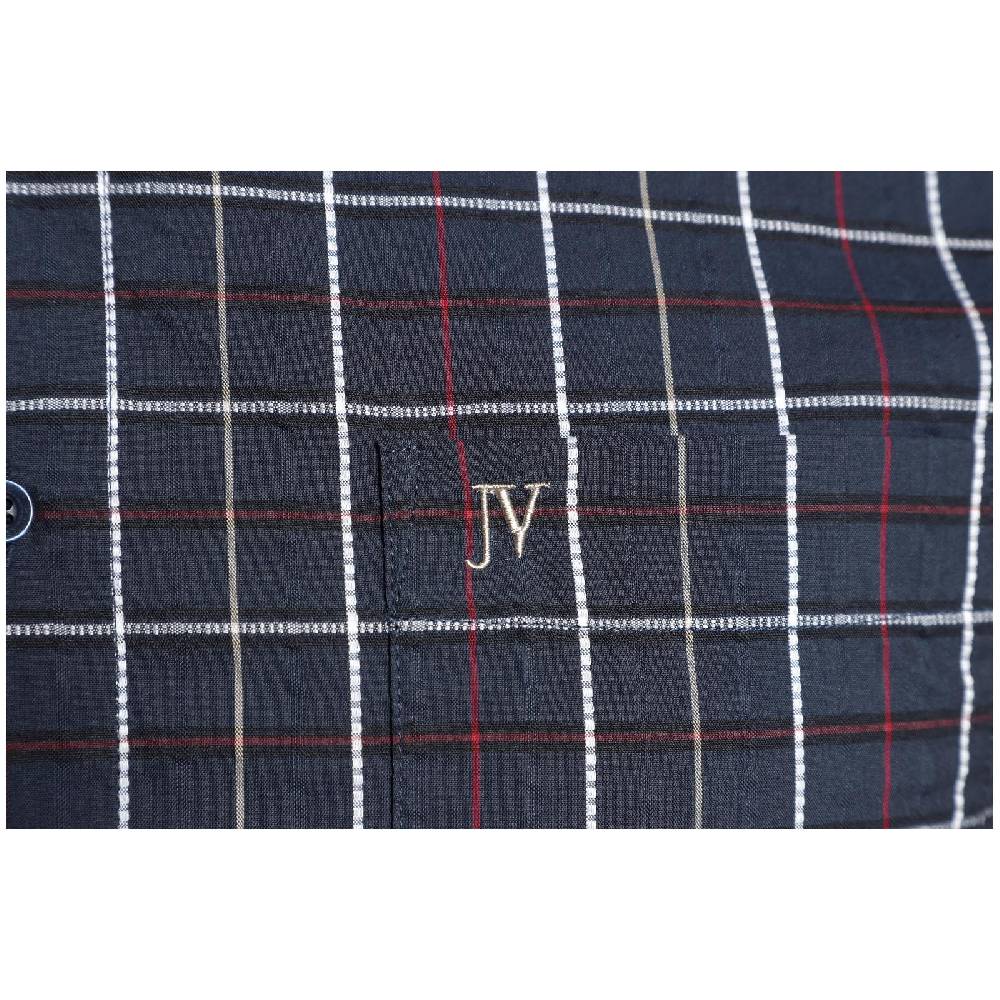 Jan Vanderstorm Kurzarmhemd FEELIKS Dunkelblau