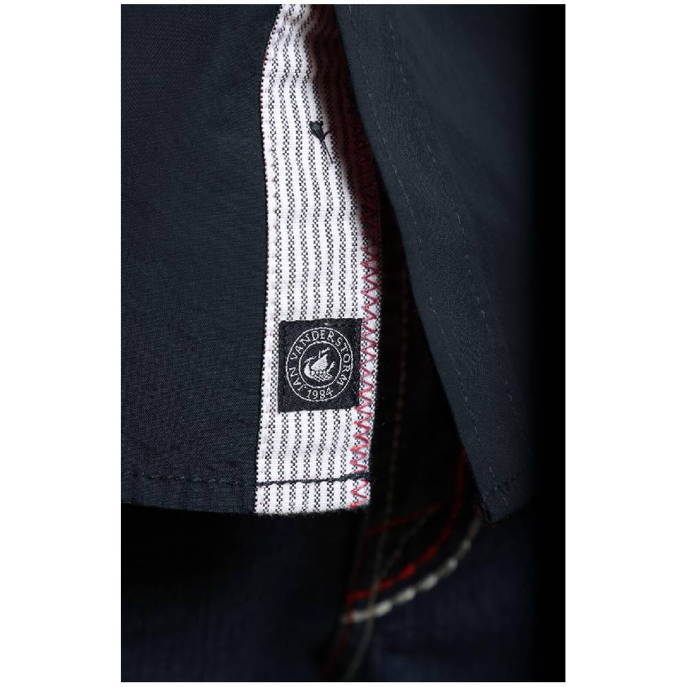 Jan Vanderstorm Kurzarmhemd FREYDIS Dunkelblau