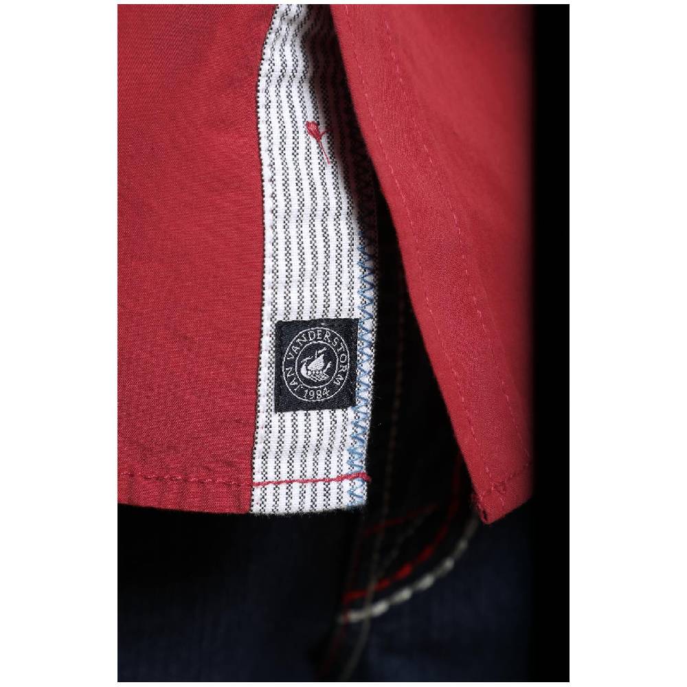 Jan Vanderstorm Kurzarmhemd FREYDIS Rot