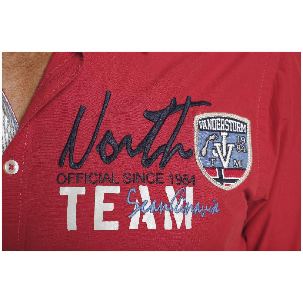 Jan Vanderstorm Kurzarmhemd FREYDIS Rot