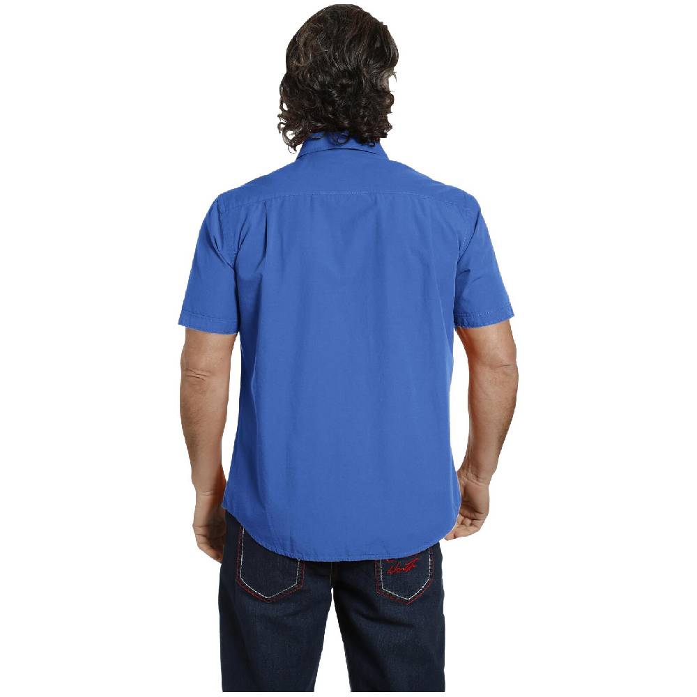 Jan Vanderstorm Kurzarmhemd FREYDIS Royal Blau