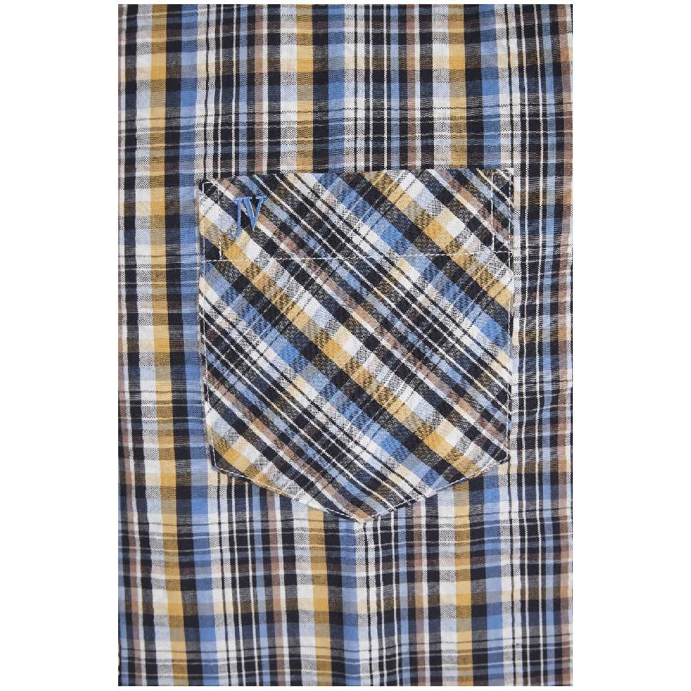 Jan Vanderstorm Kurzarmhemd GILLIS Blau Kariert