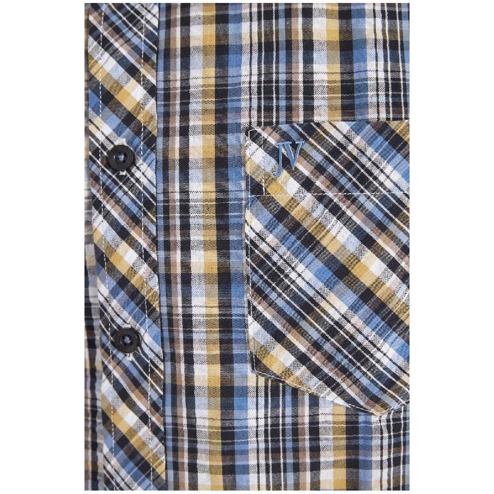 Jan Vanderstorm Kurzarmhemd GILLIS Blau Kariert