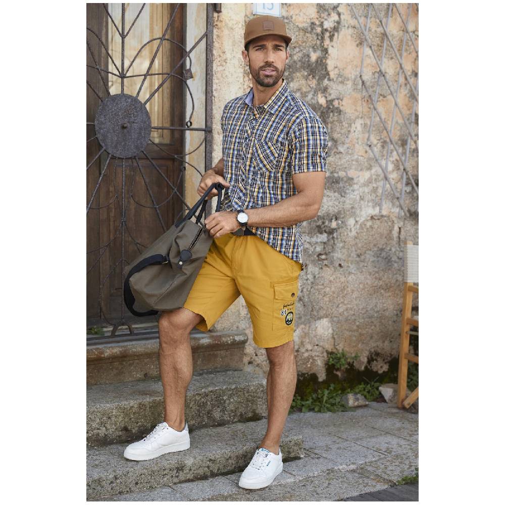 Jan Vanderstorm Kurzarmhemd GILLIS Blau Kariert