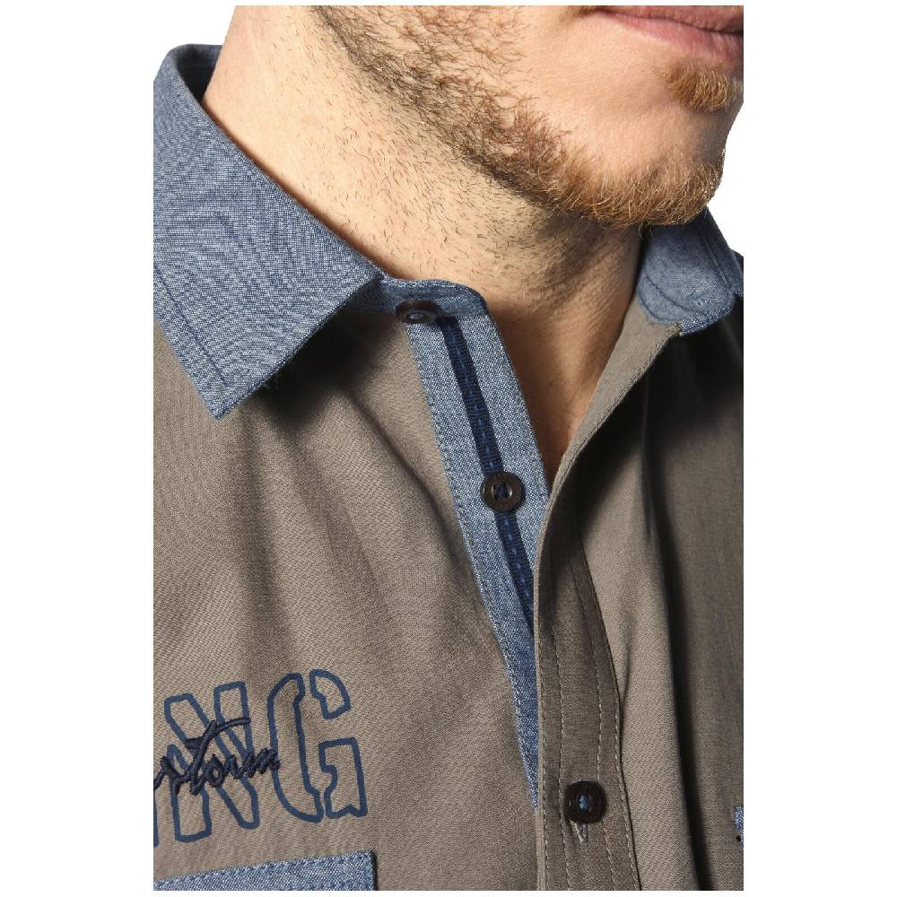 Jan Vanderstorm Kurzarmhemd HERKKO Beige