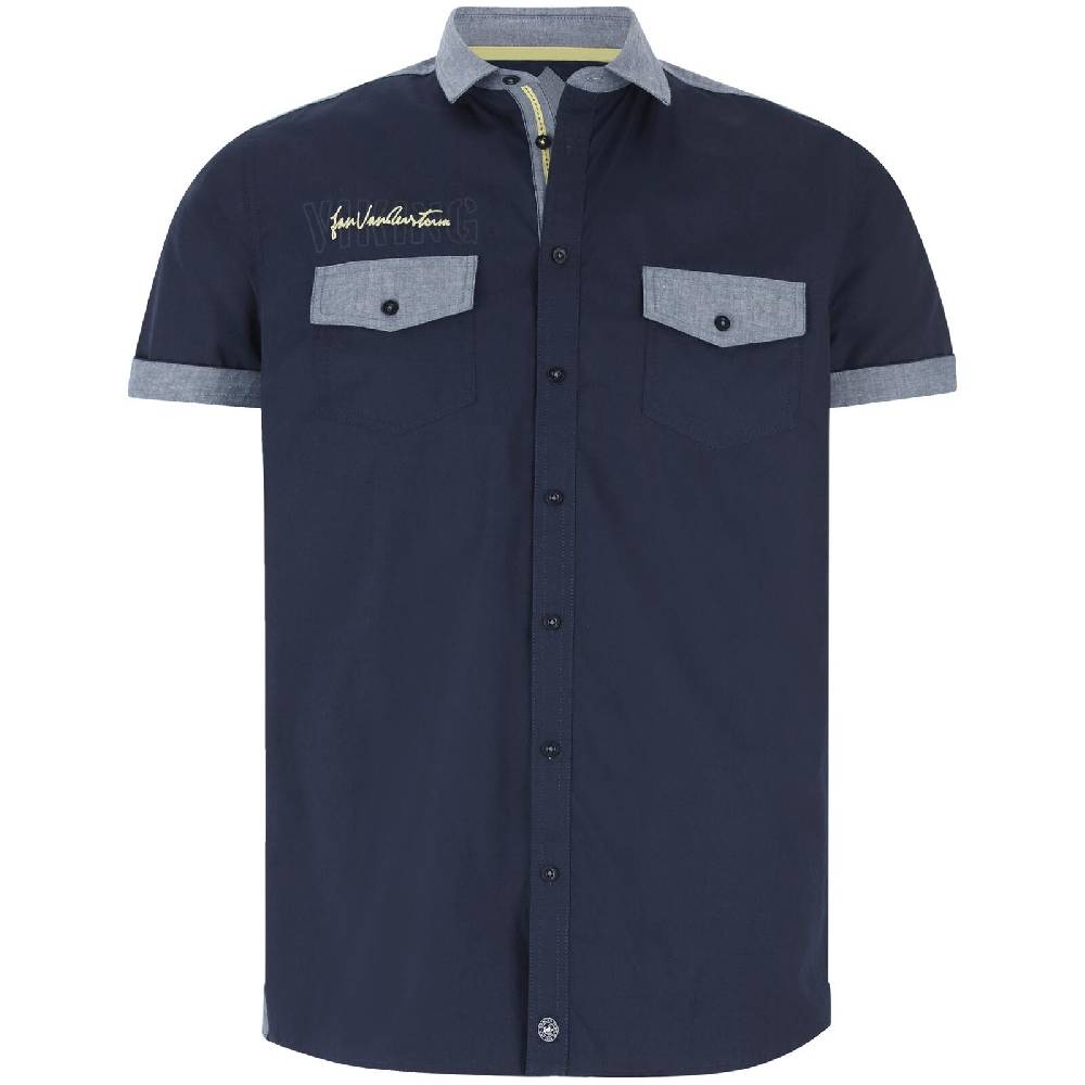 Jan Vanderstorm Kurzarmhemd HERKKO dunkelblau