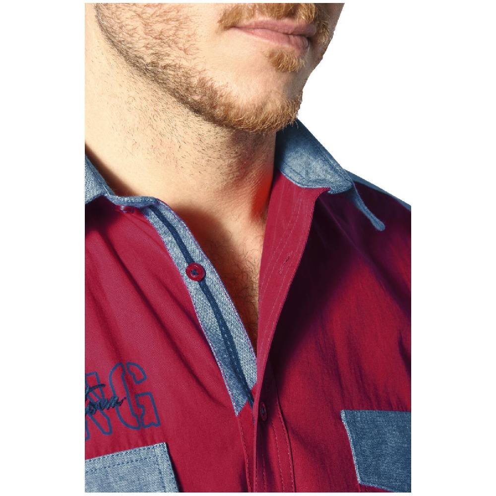 Jan Vanderstorm Kurzarmhemd HERKKO Rot