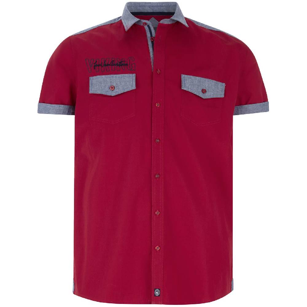 Jan Vanderstorm Kurzarmhemd HERKKO rot