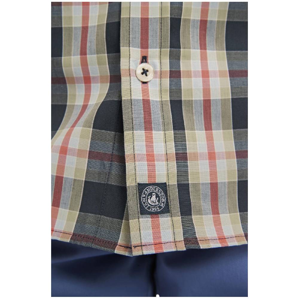 Jan Vanderstorm Kurzarmhemd JOOS Orange Kariert