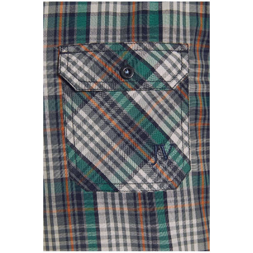 Jan Vanderstorm Kurzarmhemd JOSAK Grün Kariert