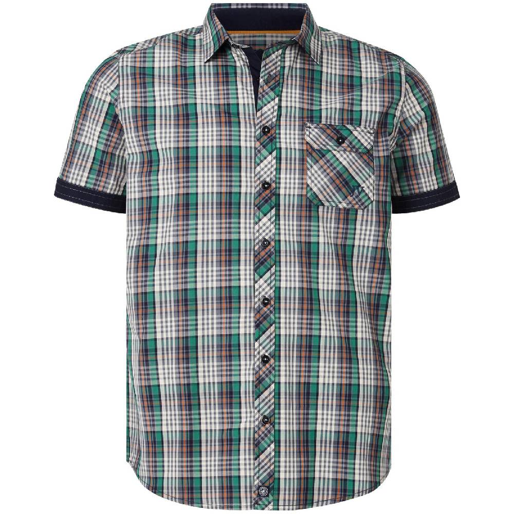 Jan Vanderstorm Kurzarmhemd JOSAK grün kariert