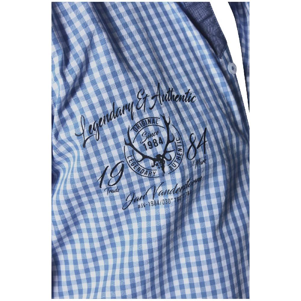 Jan Vanderstorm Kurzarmhemd KJETTIL Blau