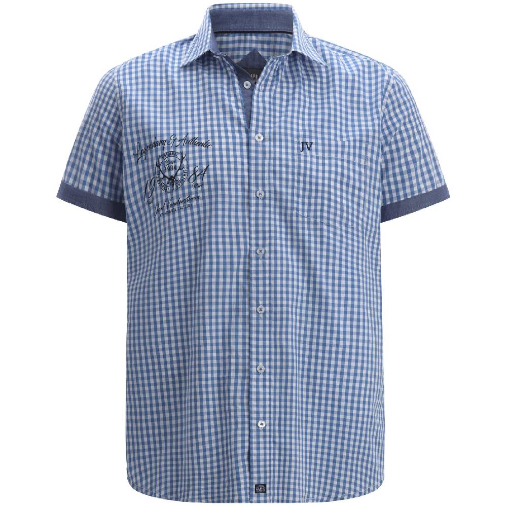 Jan Vanderstorm Kurzarmhemd KJETTIL blau