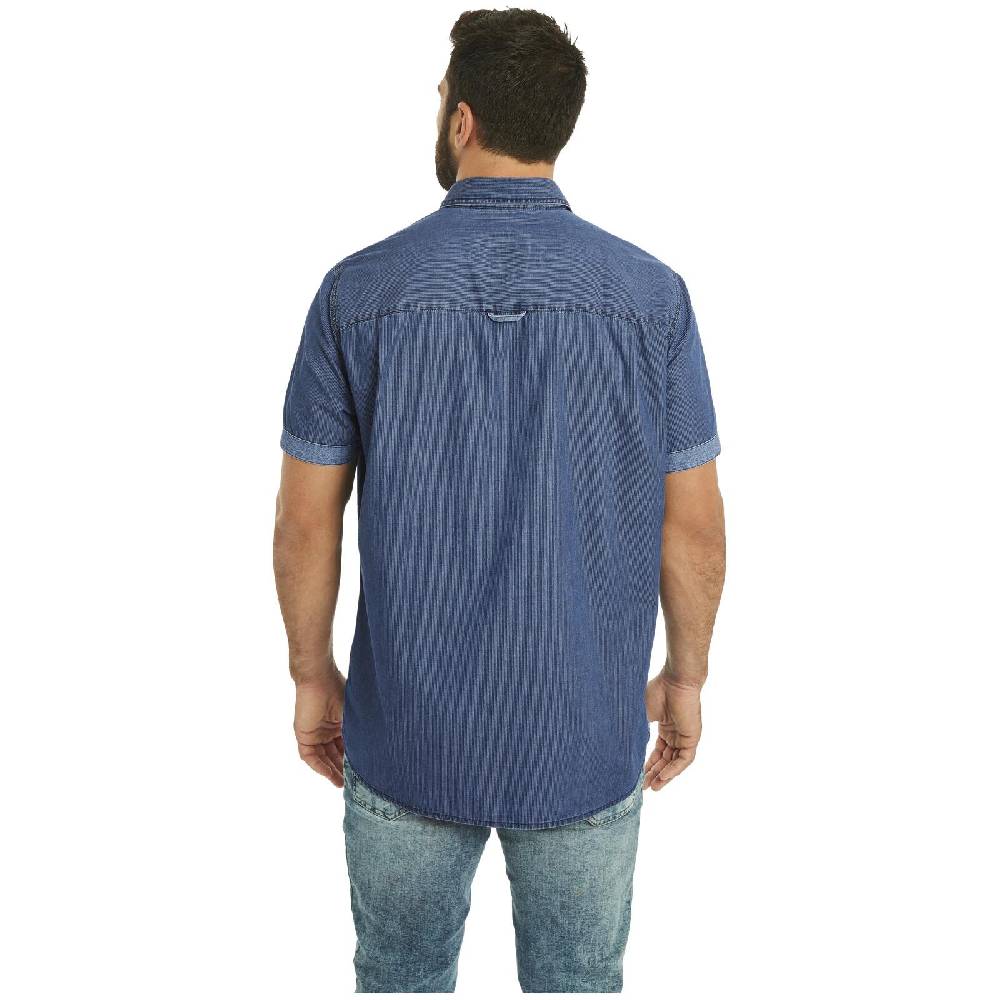 Jan Vanderstorm Kurzarmhemd LANDOLF Blau Gestreift