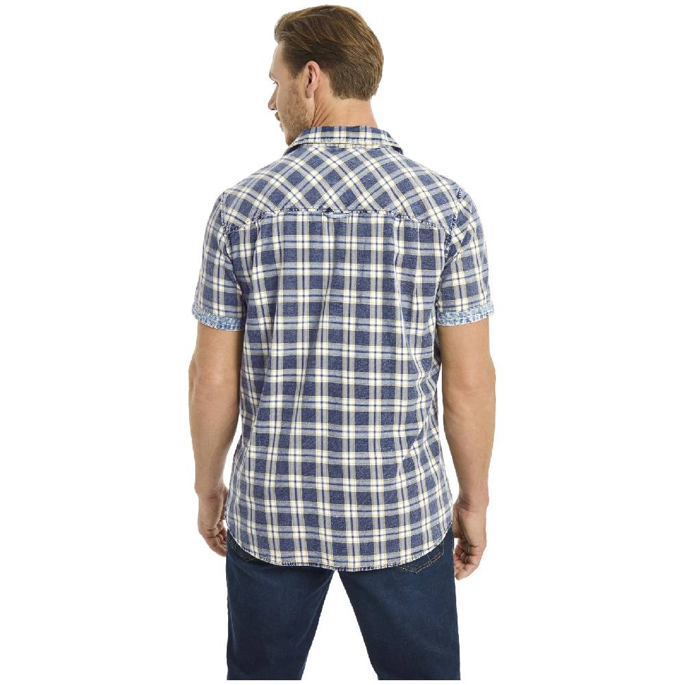 Jan Vanderstorm Kurzarmhemd LEIDULF Blau Kariert