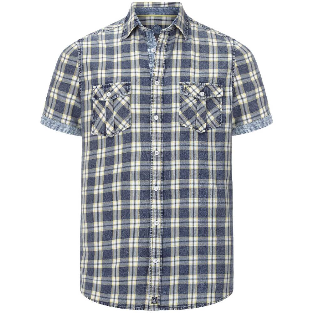 Jan Vanderstorm Kurzarmhemd LEIDULF blau kariert