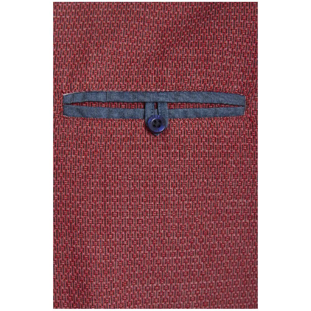 Jan Vanderstorm Kurzarmhemd LODMUND Rot Gemustert