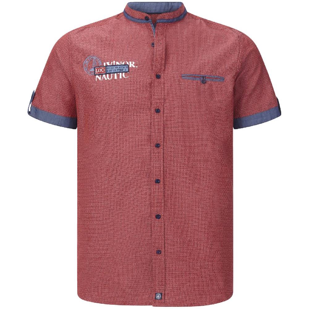 Jan Vanderstorm Kurzarmhemd LODMUND rot gemustert