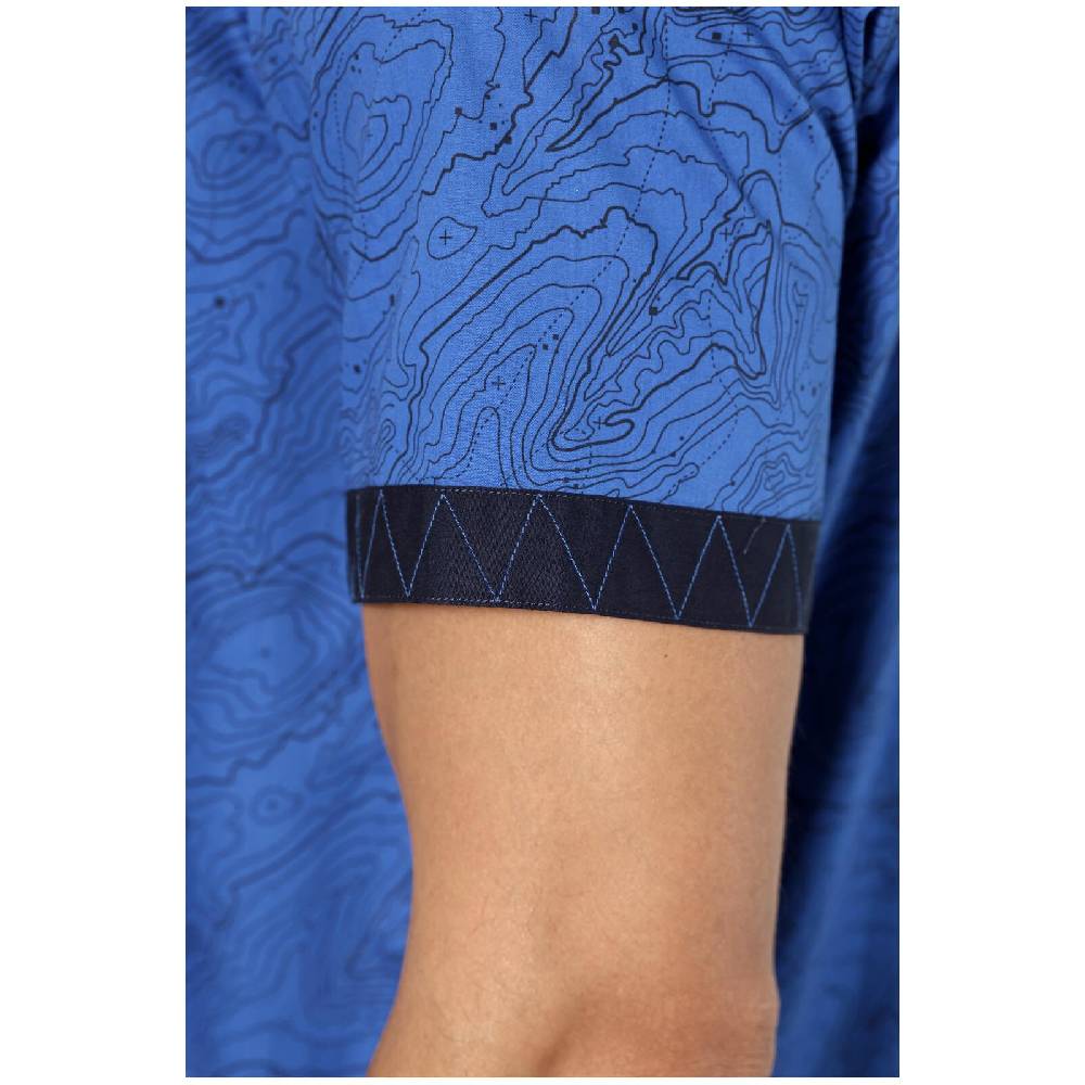 Jan Vanderstorm Kurzarmhemd LYSANDER Royal Blau