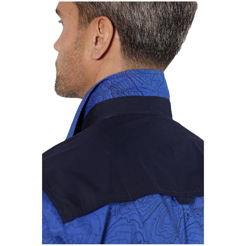 Jan Vanderstorm Kurzarmhemd LYSANDER Royal Blau