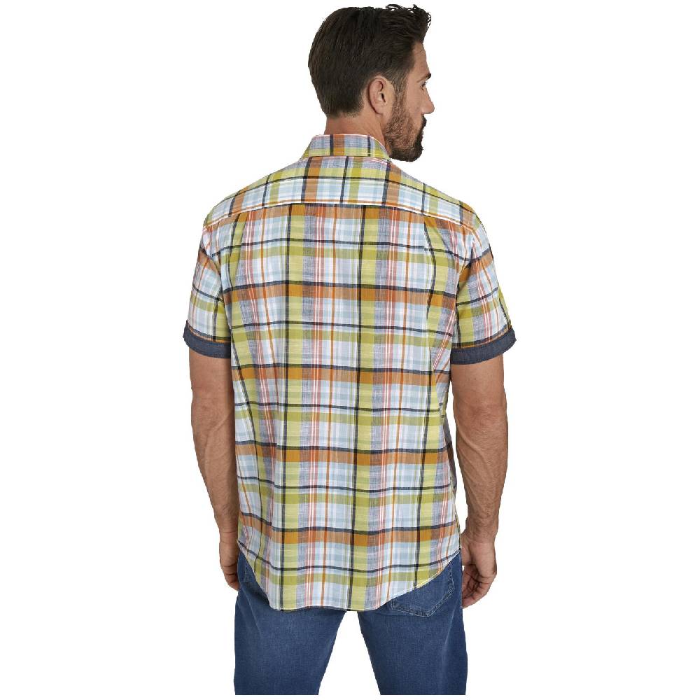 Jan Vanderstorm Kurzarmhemd MAART Grün Kariert