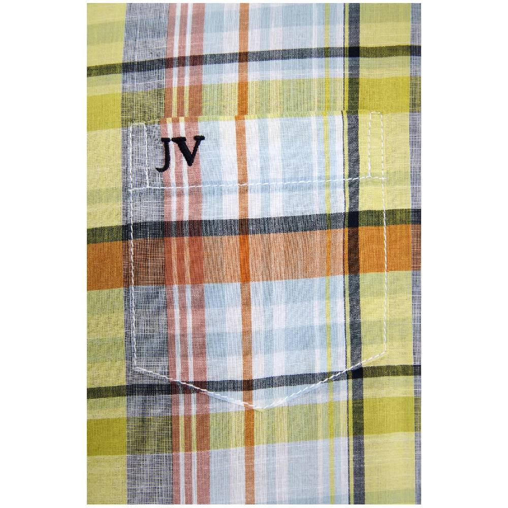 Jan Vanderstorm Kurzarmhemd MAART Grün Kariert