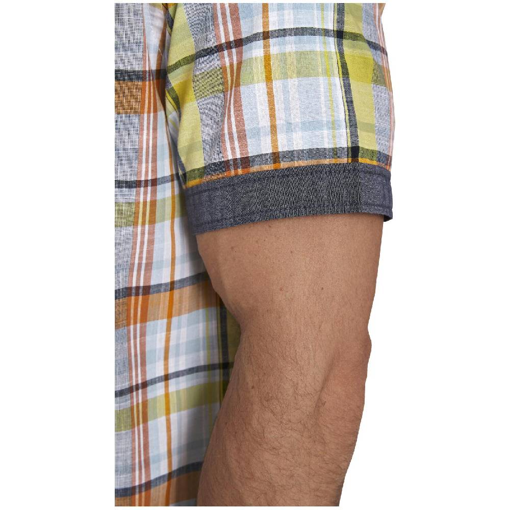 Jan Vanderstorm Kurzarmhemd MAART Grün Kariert