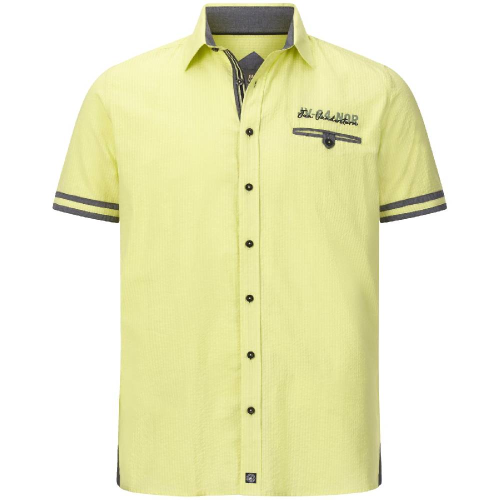 Jan Vanderstorm Kurzarmhemd MAWENS gelb