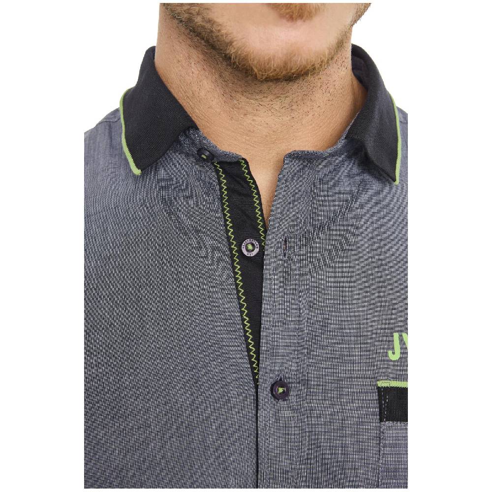 Jan Vanderstorm Kurzarmhemd MILDON Dunkelgrau