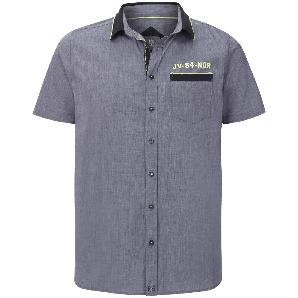 Jan Vanderstorm Kurzarmhemd MILDON dunkelgrau