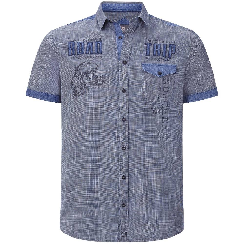 Jan Vanderstorm Kurzarmhemd NATTFARI blau