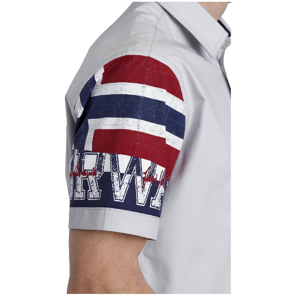 Jan Vanderstorm Kurzarmhemd NORAK Hellgrau