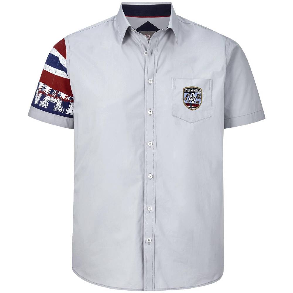 Jan Vanderstorm Kurzarmhemd NORAK hellgrau