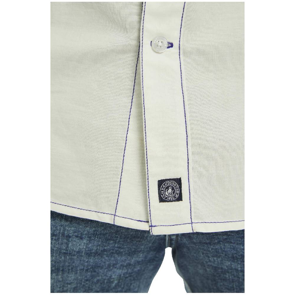 Jan Vanderstorm Kurzarmhemd ODDI Royal Blau