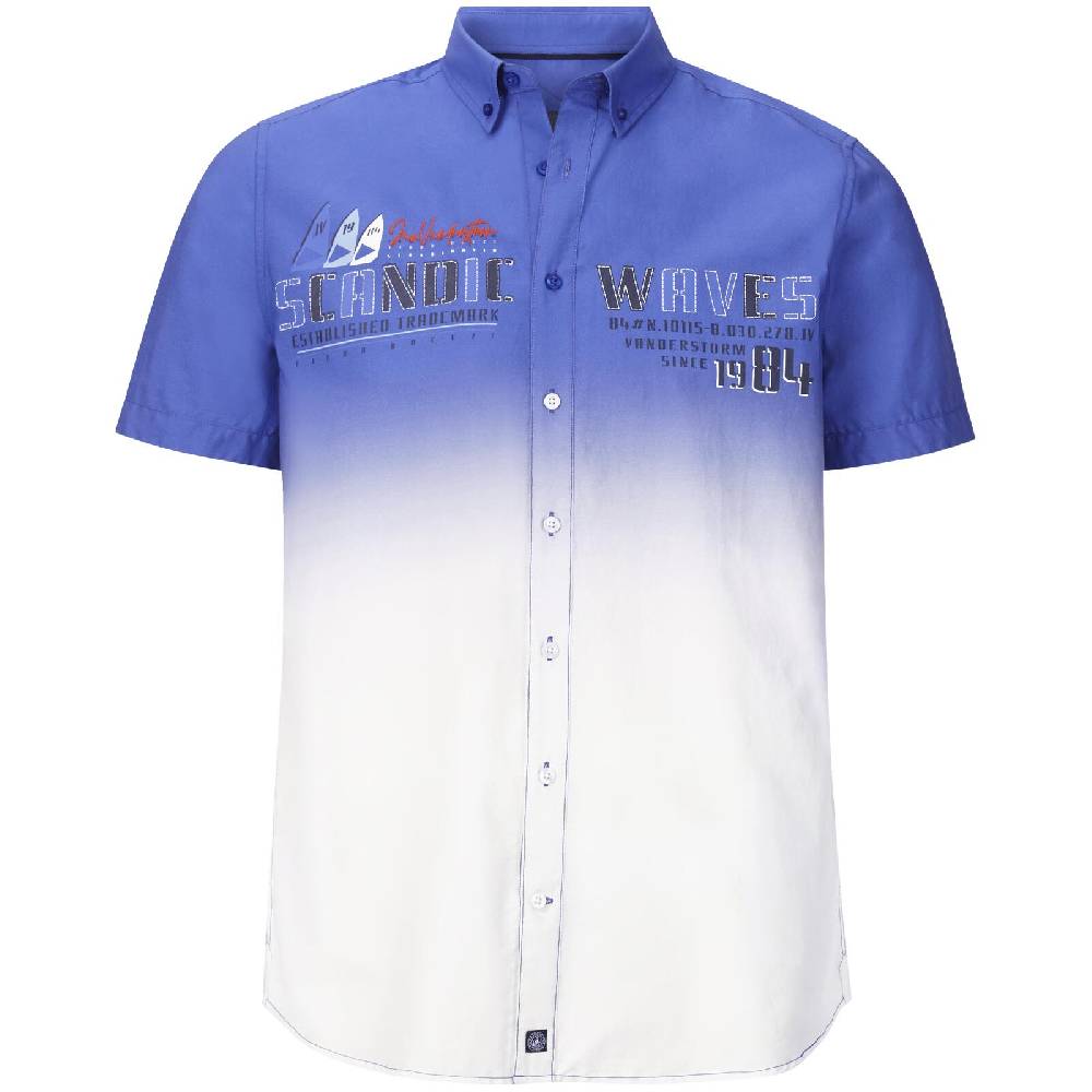 Jan Vanderstorm Kurzarmhemd ODDI royal blau