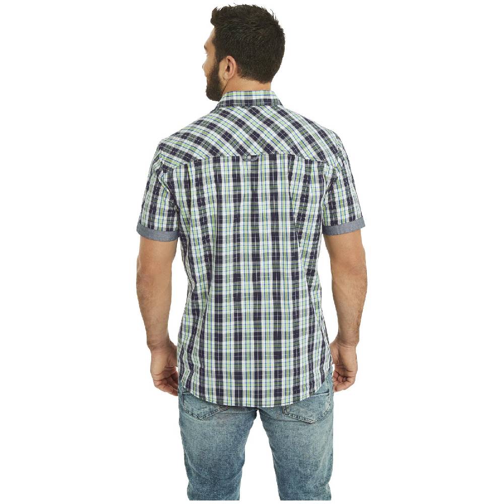 Jan Vanderstorm Kurzarmhemd OWE Dunkelblau Kariert